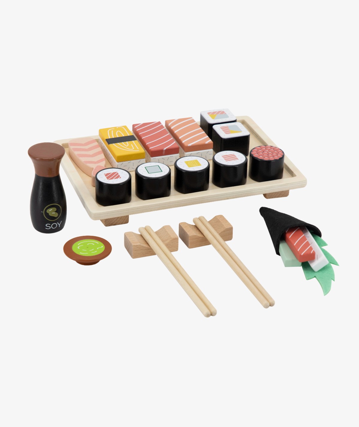 Drewniany zestaw sushi