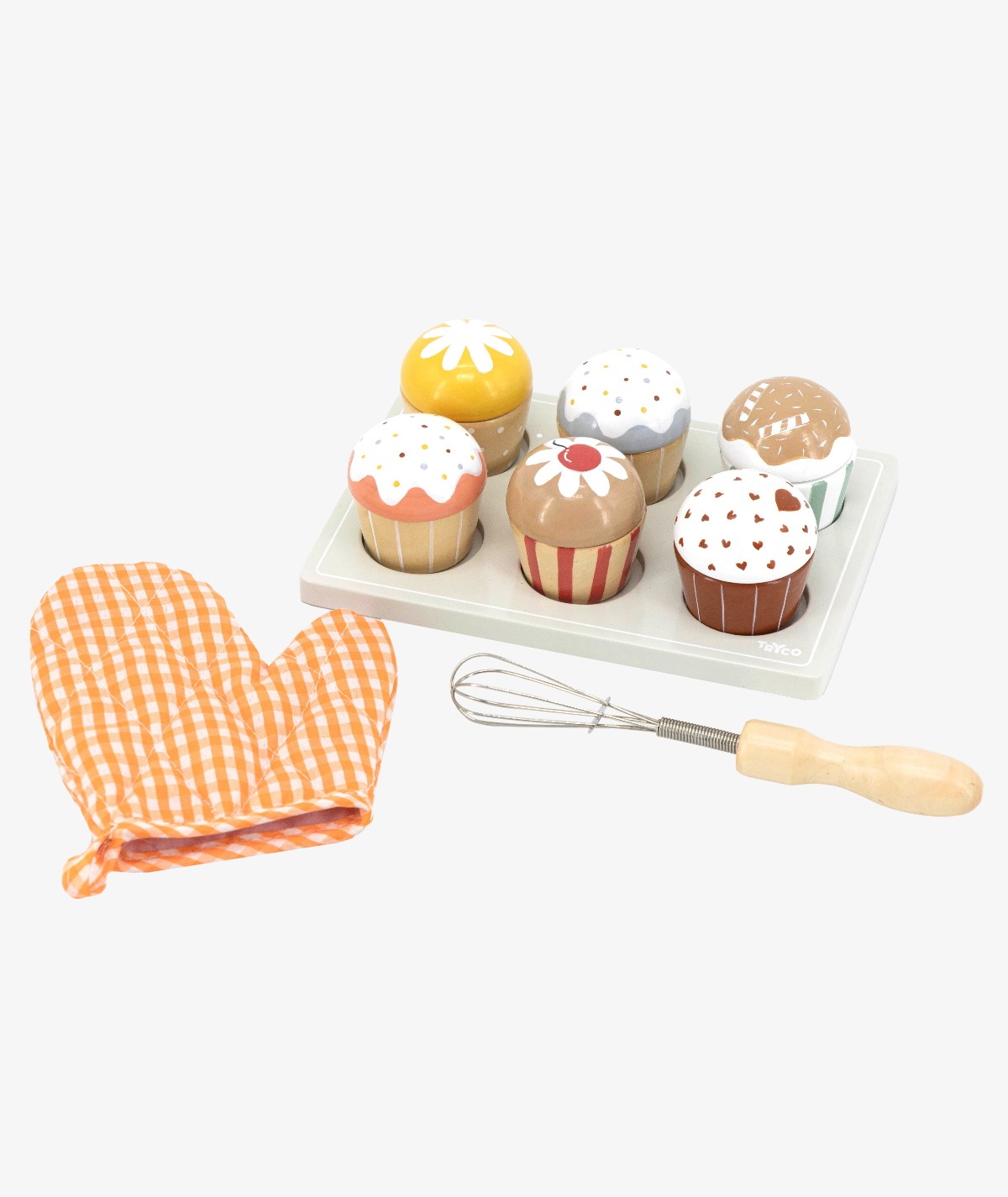 Houten Cupcake Set