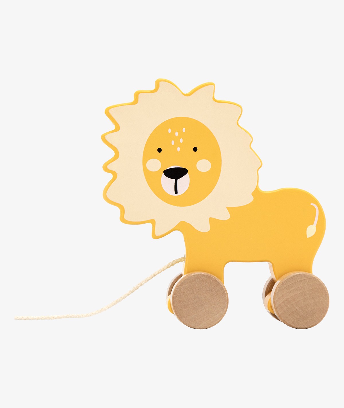 Wooden Lion Pull-Along Toy