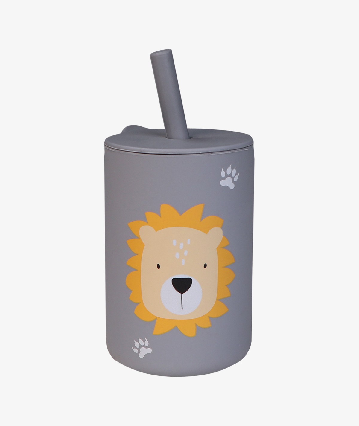 Silicone Cup and Straw Lion...