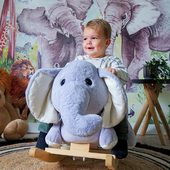 Rocking on this sweet elephant is so much fun: guaranteed hours of laughter!🐘⁣
⁣
⁣
⁣
⁣
#trycobaby #rockinganimal #elephant #oliver #elephantoliver #rocking #nursery #nurseryideas #nurseryinspo #nurserydecor #kidsroom #playroom #childrenstoys #playtime