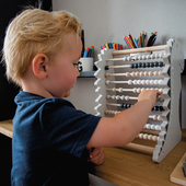 Learning how to count with the Wooden Dino Abacus! Perfect to learn:⁣
✨ counting⁣
✨ math⁣
✨ hand eye co-ordination⁠⁣
✨ writing -> Yes writing... when you turn the Dino to the other side it has a chalkboard!⁣
⁣
⁣
#trycobaby #abacus #woodenabacus #nurseryroomdecorations #dinoabacus #woodentoys #learnthroughplay