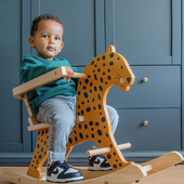 This rocking leopard will be a real eye-catcher in the baby or playroom! 🐆⁣
The leopard swings back and forth for lots of fun.⁣
⁣
⁣
#trycobaby #woodenrocker #kidsnurserydecor #kidsplayroom #kidsofinstagram #woodenleopard #woodenleopardrocker #woodendecor #babyrocker #leopard